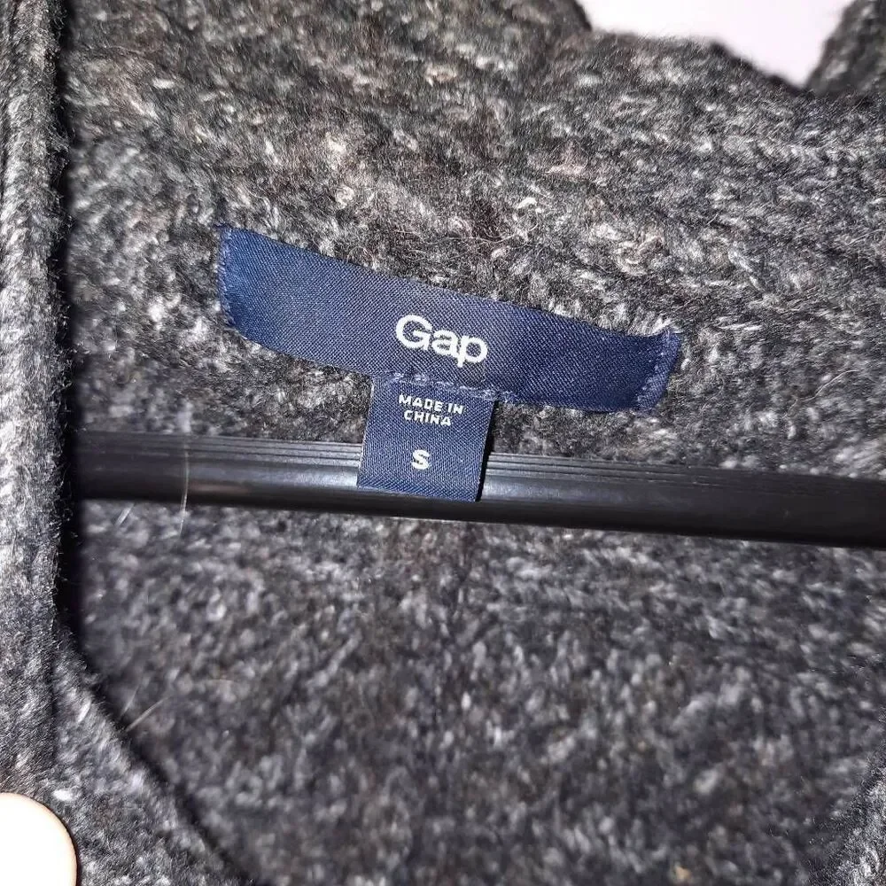 Mens GAP Button Up Chunky Knit Wool Cardigan Size Small